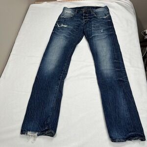 Vintage Chip & Pepper Blue Denim Distressed Straight Jeans Size 30 Model‎ 87